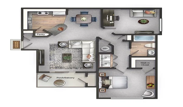 Floor plan of the apartments